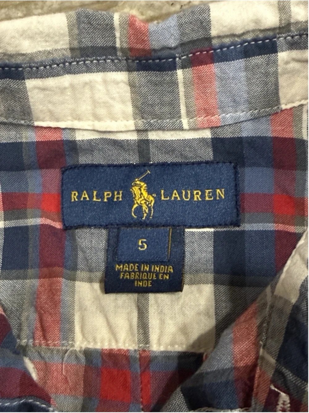Polo Ralph Lauren Boys 5T Plaid Button-Up Shirt | Classic Preppy